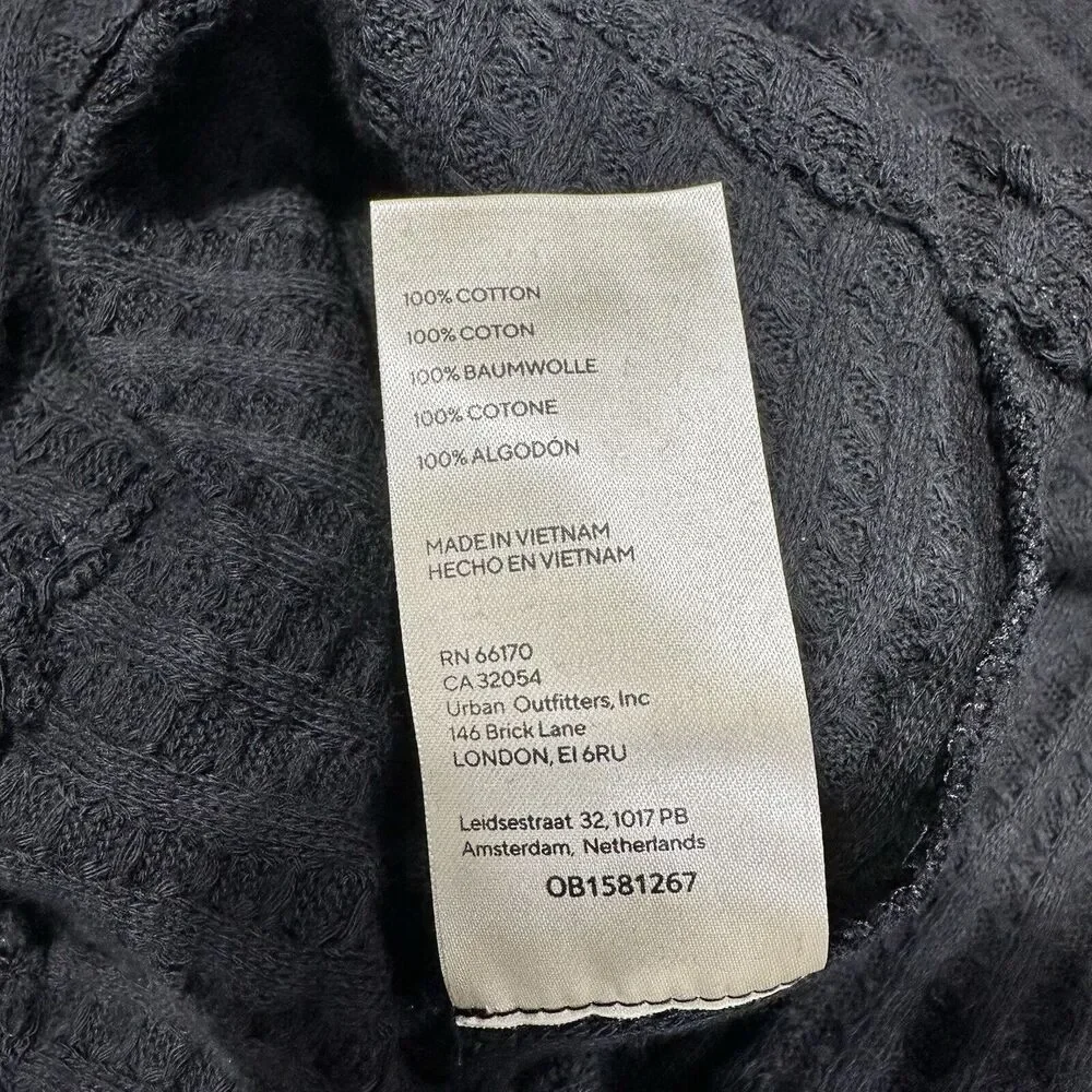 Free People Womens Juicy Medium Black Long Sleeve Cowl Split Back NWT MSRP $88 - Picture 8 of 8